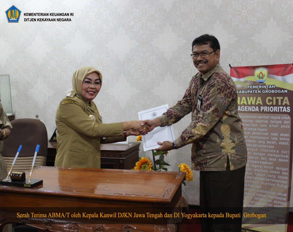Kanwil DJKN Jateng-DIY Serahkan Aset ABMA/T Ke Pemda Grobogan