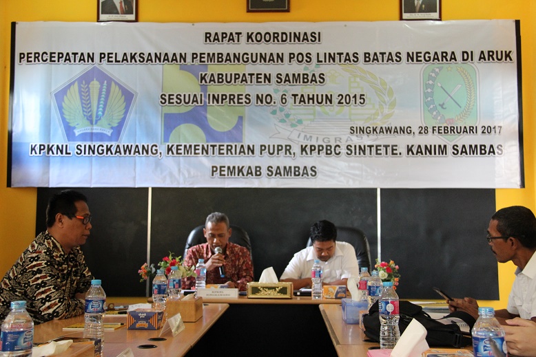 KPKNL Singkawang Gelar Rapat Percepatan Pembangunan Pos Lintas Batas Negara Aruk, Sambas
