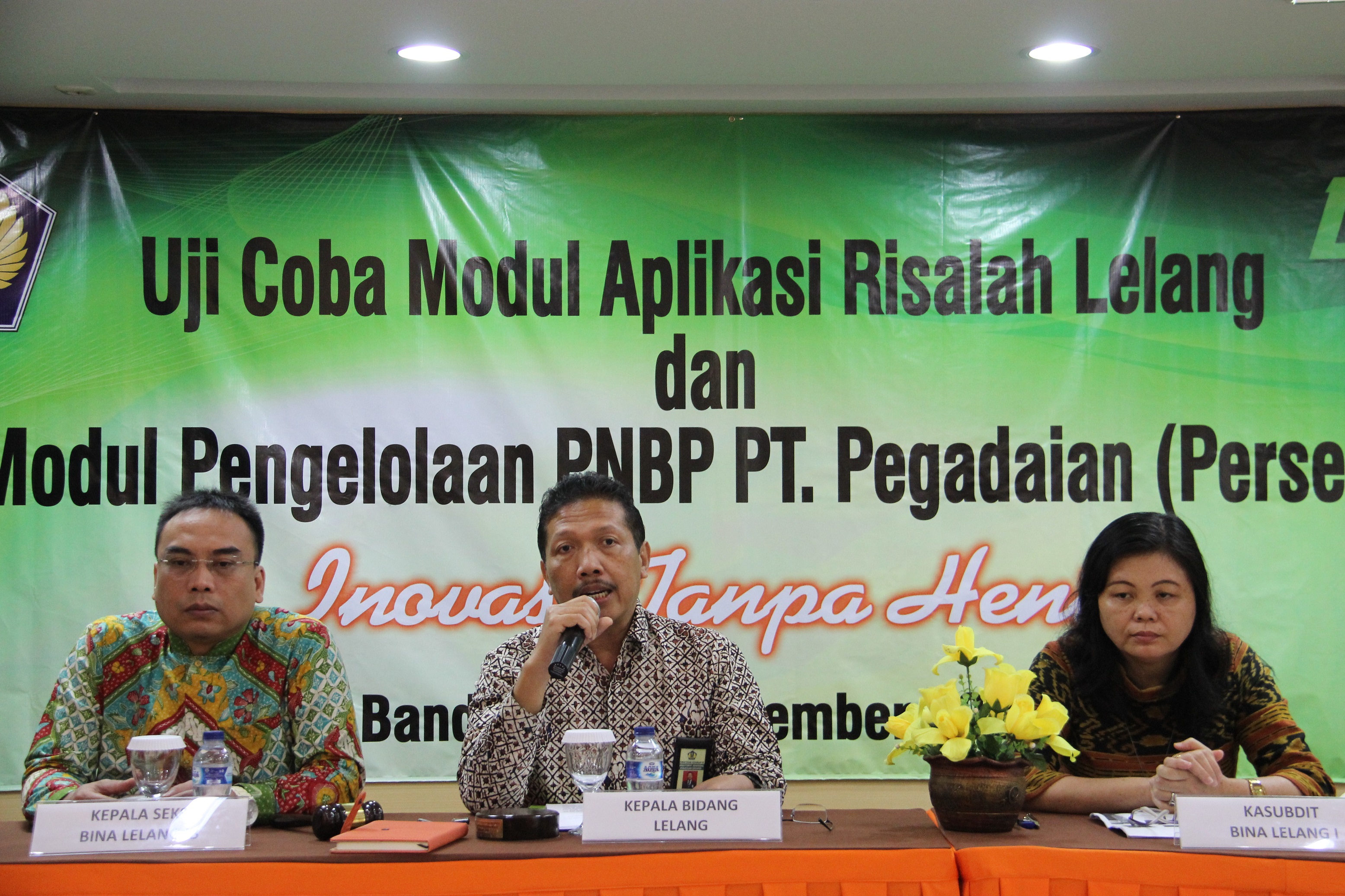 Uji Coba Modul Aplikasi Risalah Lelang Dan Modul Pengelolaan PNBP PT Pegadaian (Persero) Pada Kanwil DJKN Jawa Barat