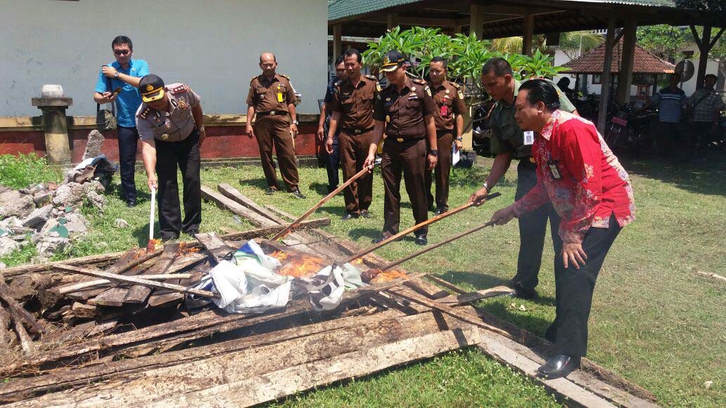 Pemusnahan Barang Rampasan Kejari Jembrana 