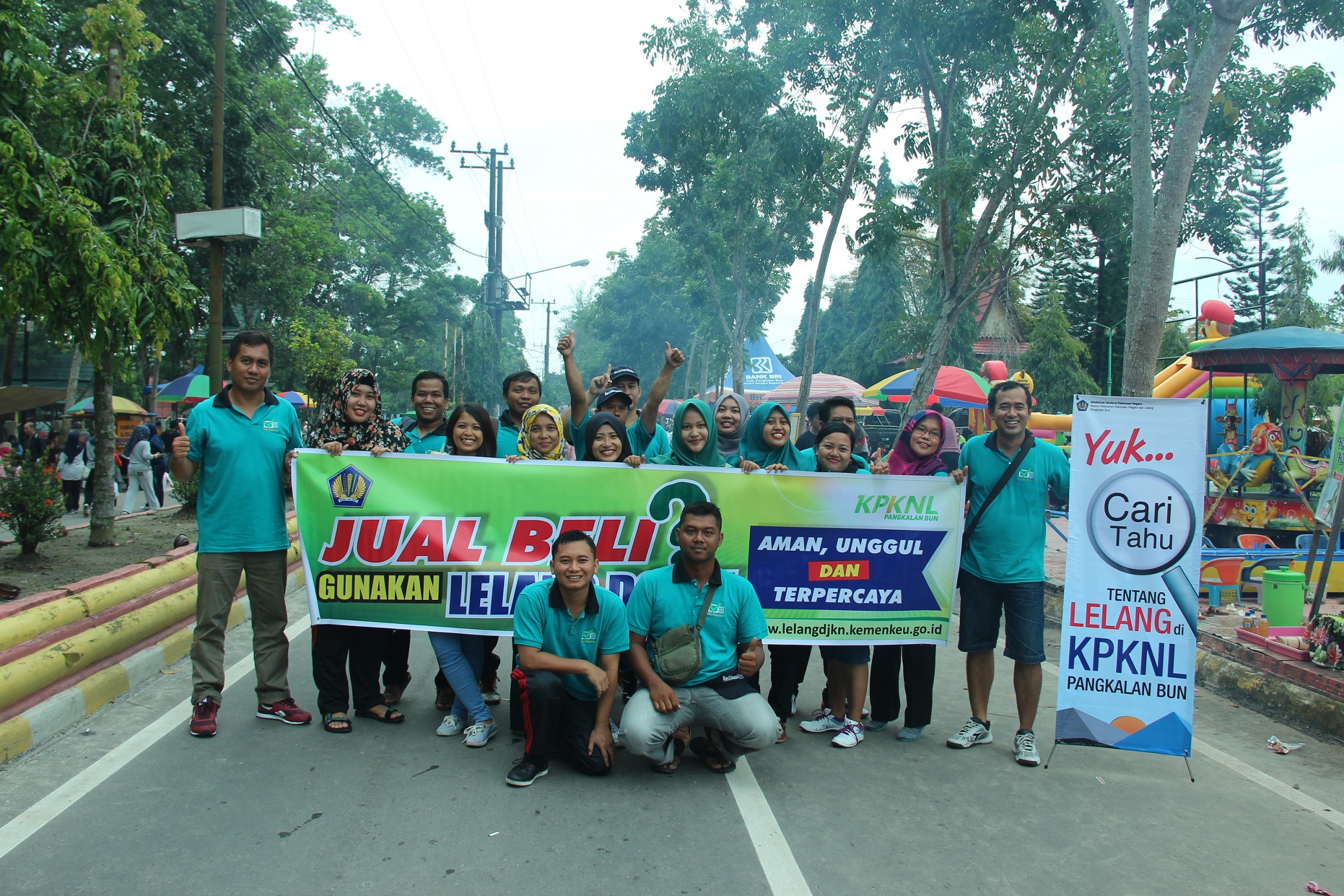 Tingkatkan  Brand Awareness, KPKNL Pangkalan Bun Menyasar Pengunjung Car Free Day (CFD)