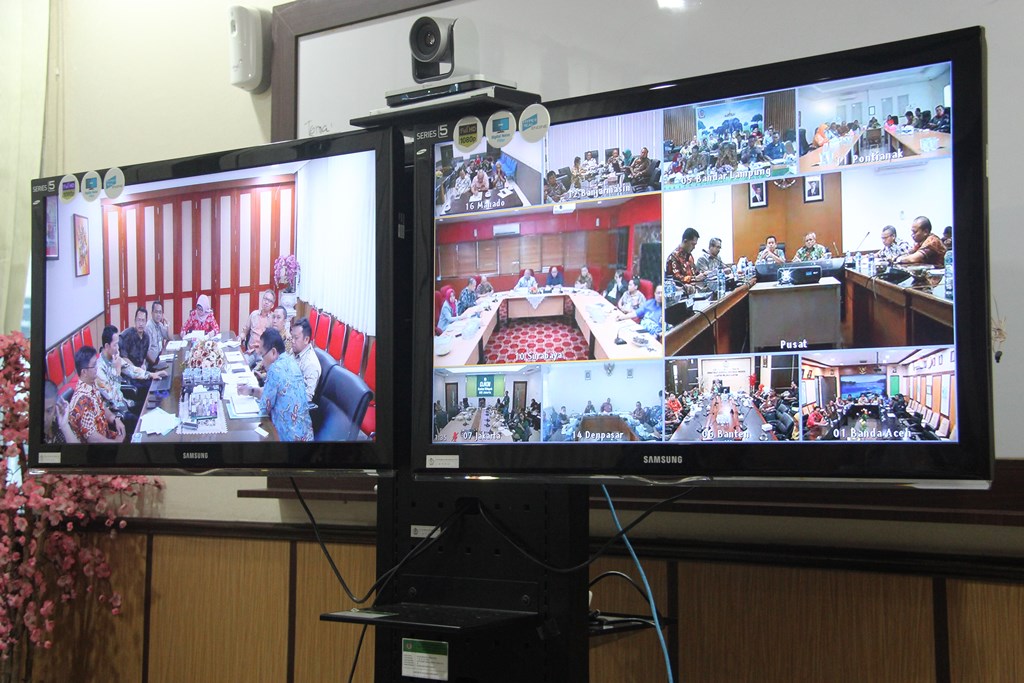 Kanwil Jawa Barat Mengikuti Video Conference Monitoring dan Evaluasi Pelaksanaan Revaluasi BMN 2018