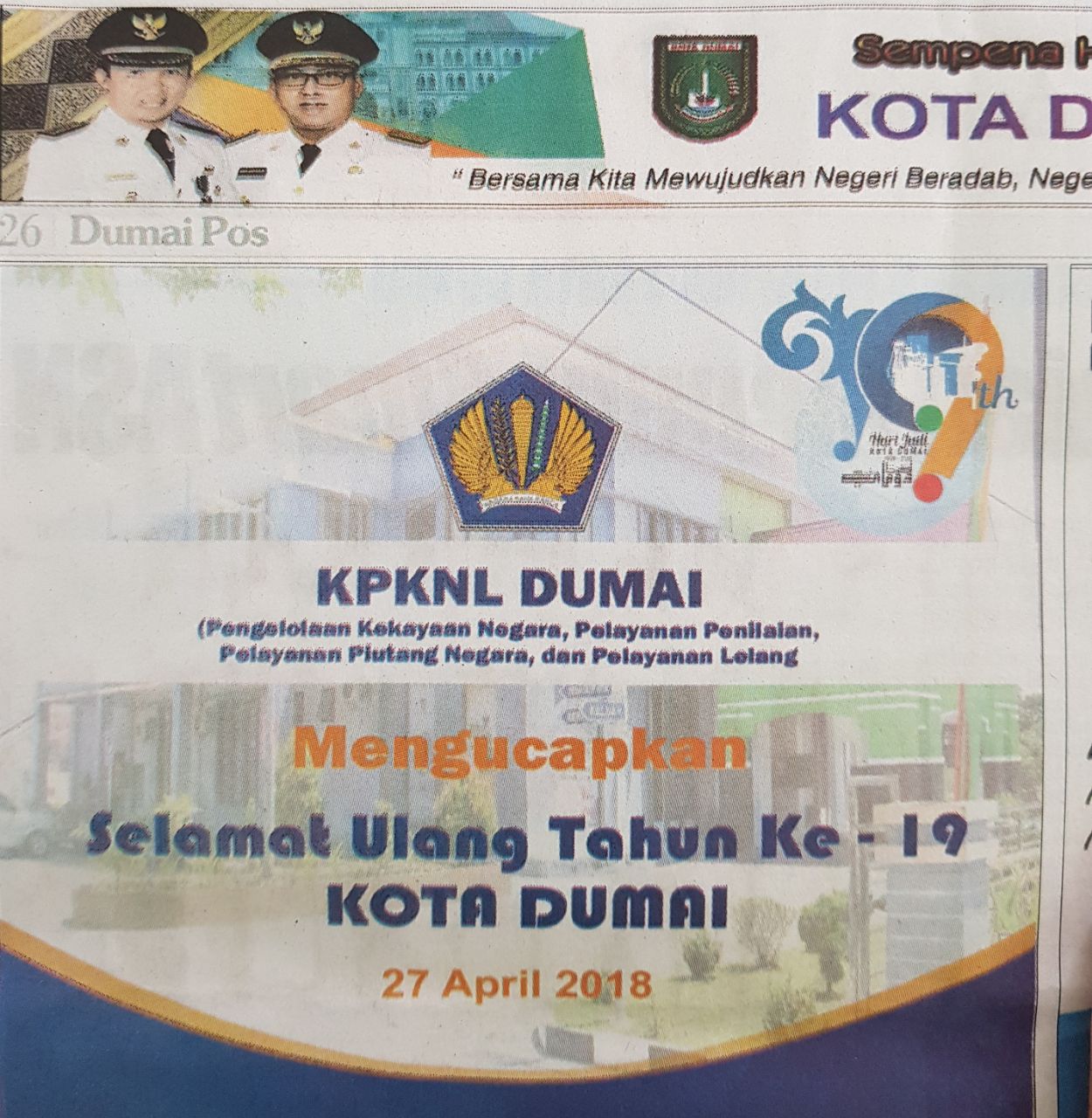 KPKNL Dumai Turut Meriahkan Perayaan Hari jadi Kota Dumai