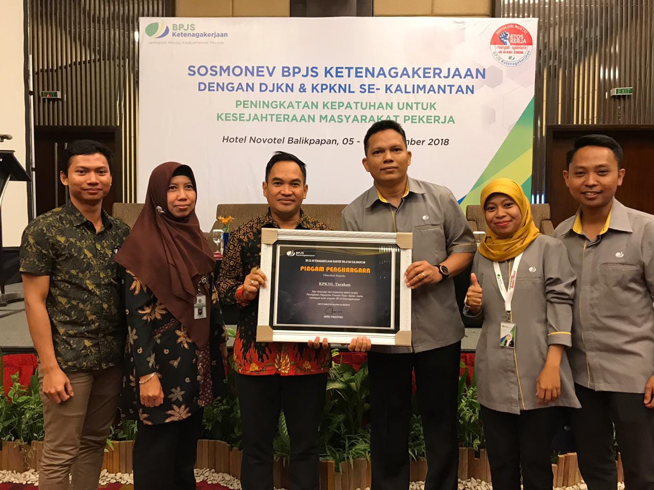 Apresiasi Kepada KPKNL Tarakan  Melalui Sosmonev BPJS Ketenagakerjaan Se-Kalimantan