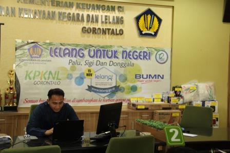 Peduli Palu Sigi Donggala KPKNL Gorontalo Gelar Lelang Amal