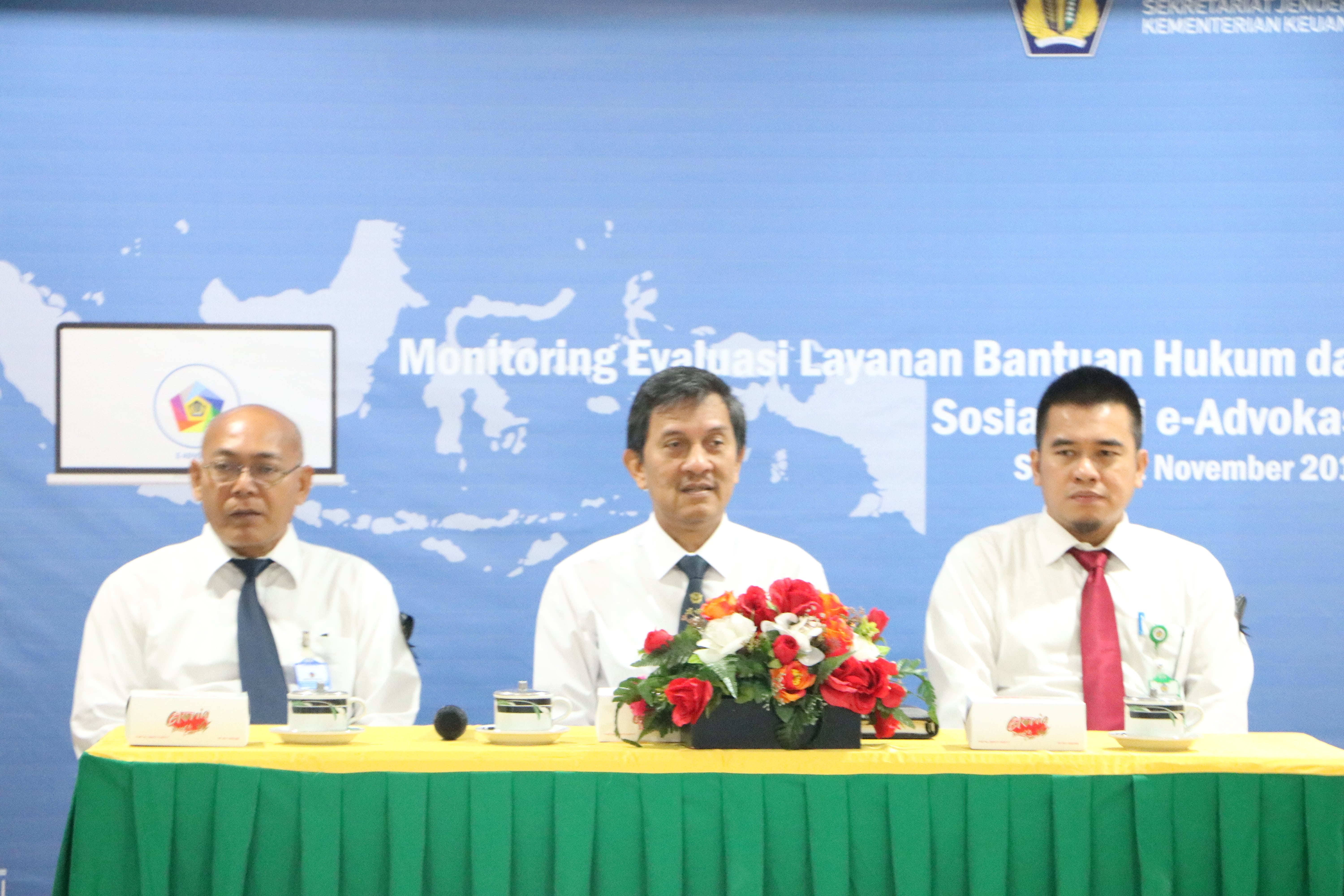 Monitoring dan Evaluasi Biro Bankum dan Sosialisasi E-advokasi