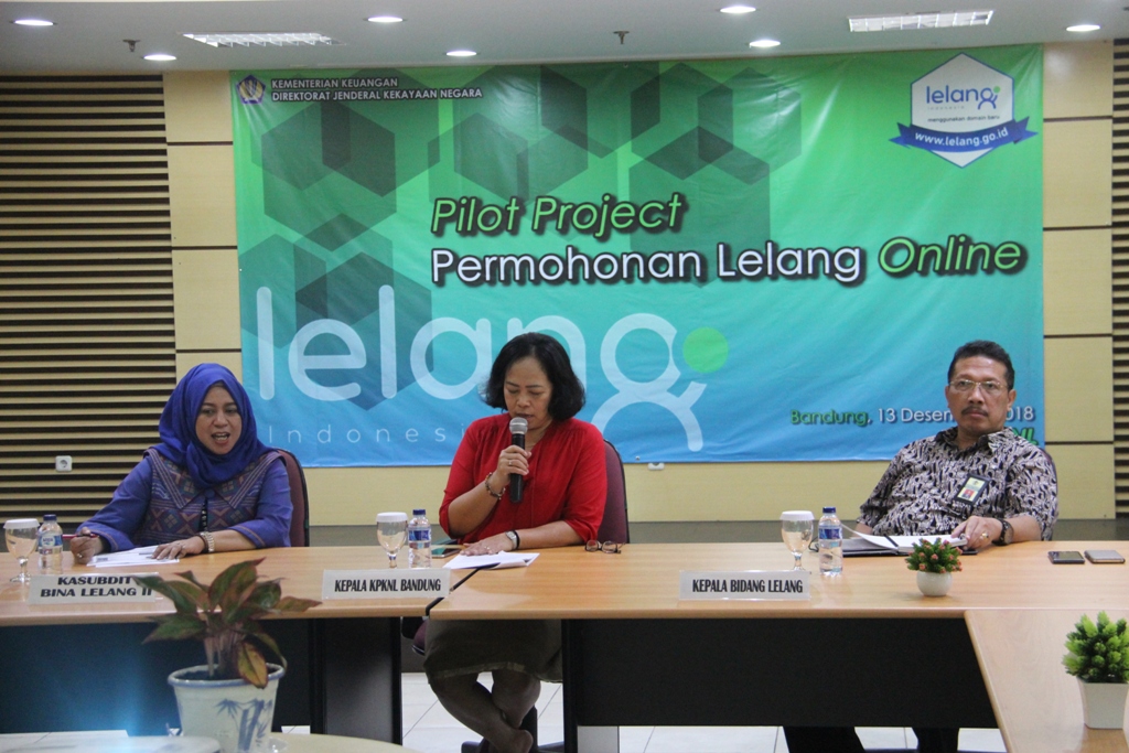 KPKNL Bandung Jadi Ppilot Project Permohonan Lelang Online