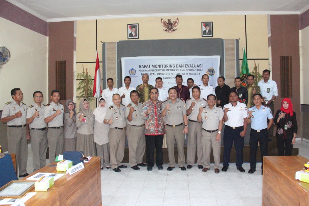 “Rapat monitoring dan evaluasi percepatan sertifikasi BMN berupa tanah tahun 2018 di Wilayah Provinsi Sulawesi Tenggara”