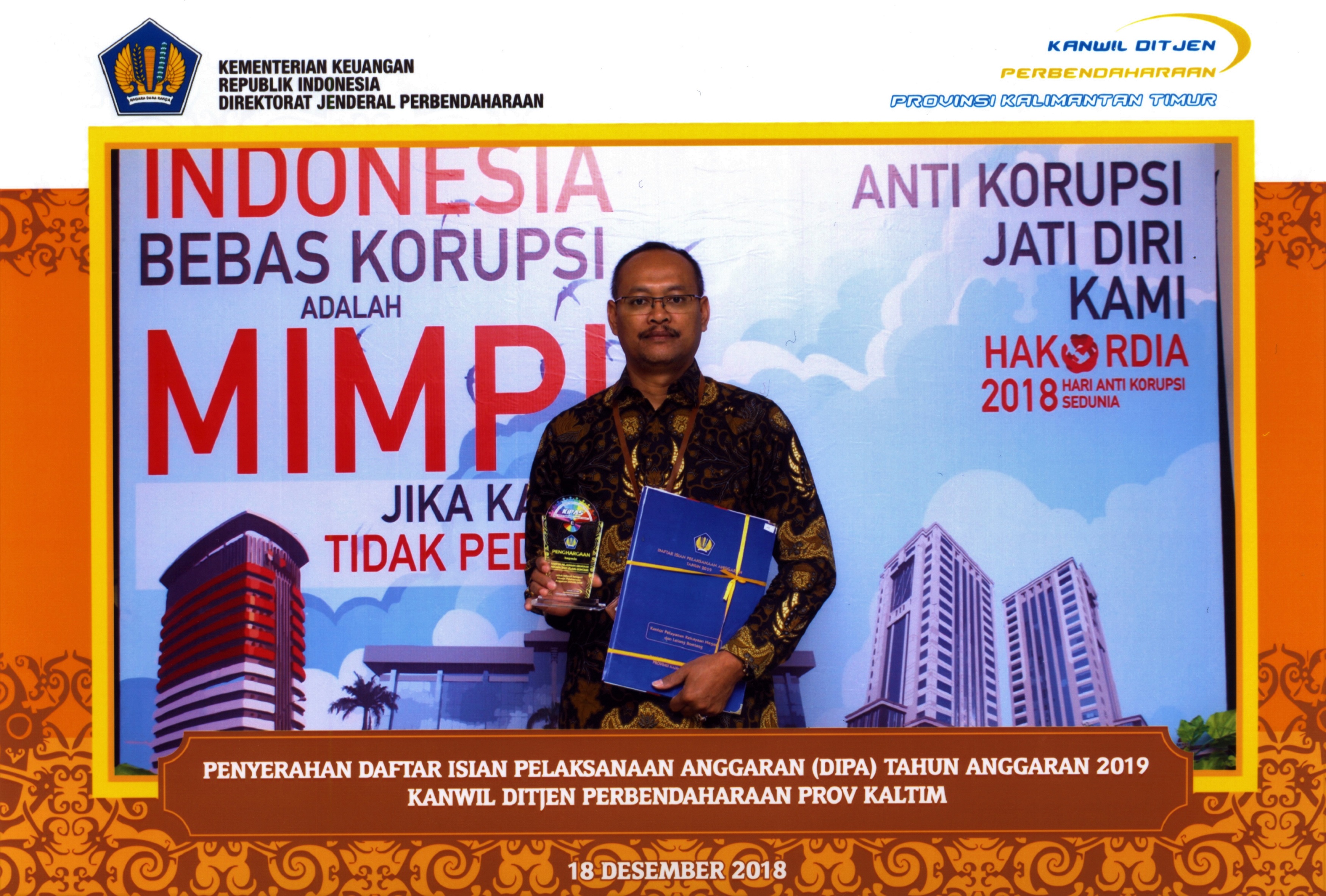 KPKNL Bontang Raih Penghargaan atas Kinerja Pelaksanaan Anggaran Satker (KIPAS)