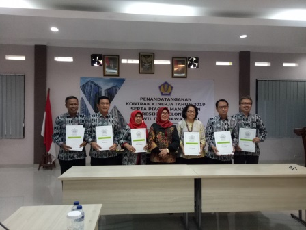 Penandatanganan Kontrak Kinerja Kemenkeu-Three Tahun 2019 Jajaran Kanwil DJKN Jawa Barat di KPKNL Bogor