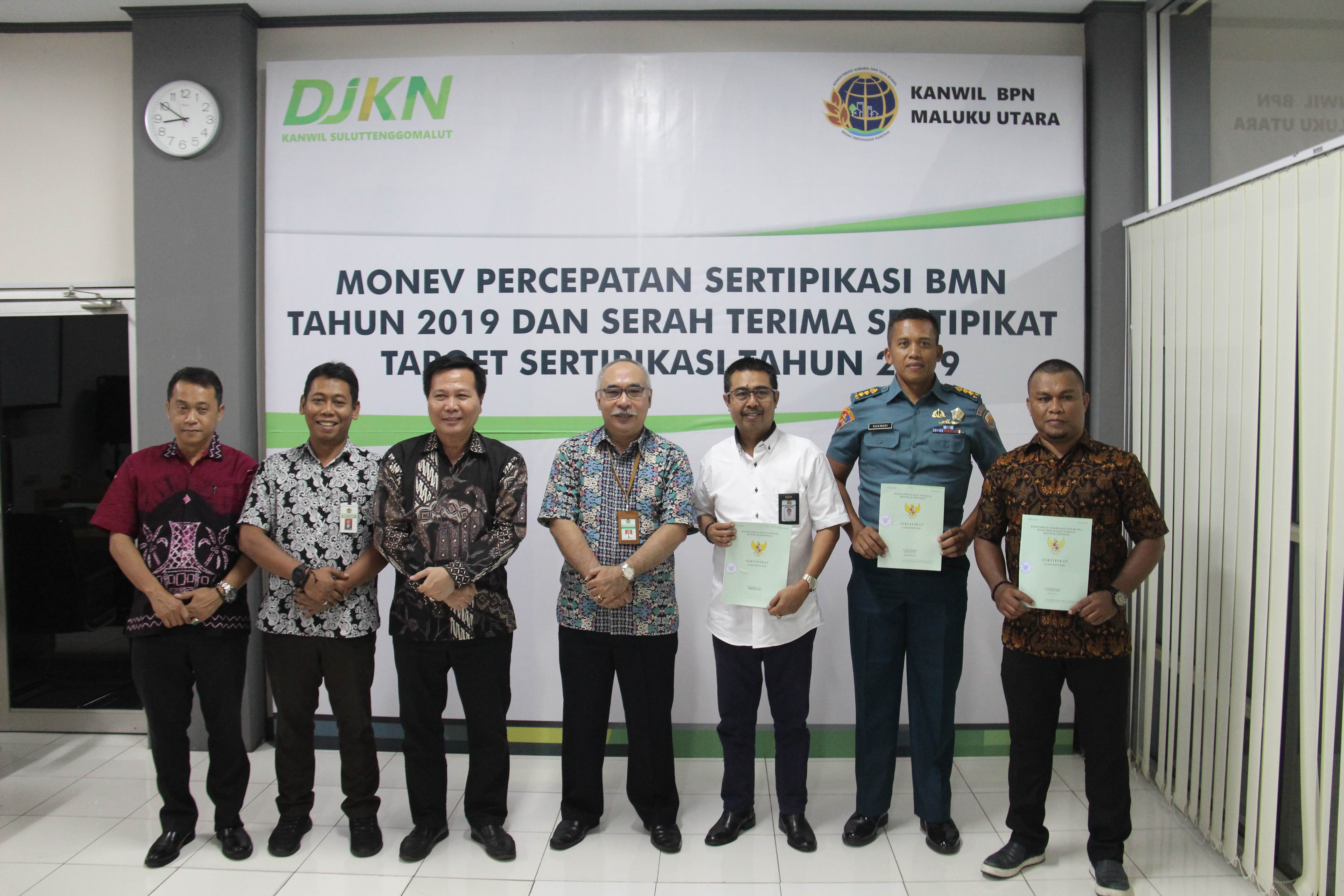 KPKNL Ternate Sertipikatkan 117 Bidang Tanah, Lampaui Target Sertipikasi BMN 2019