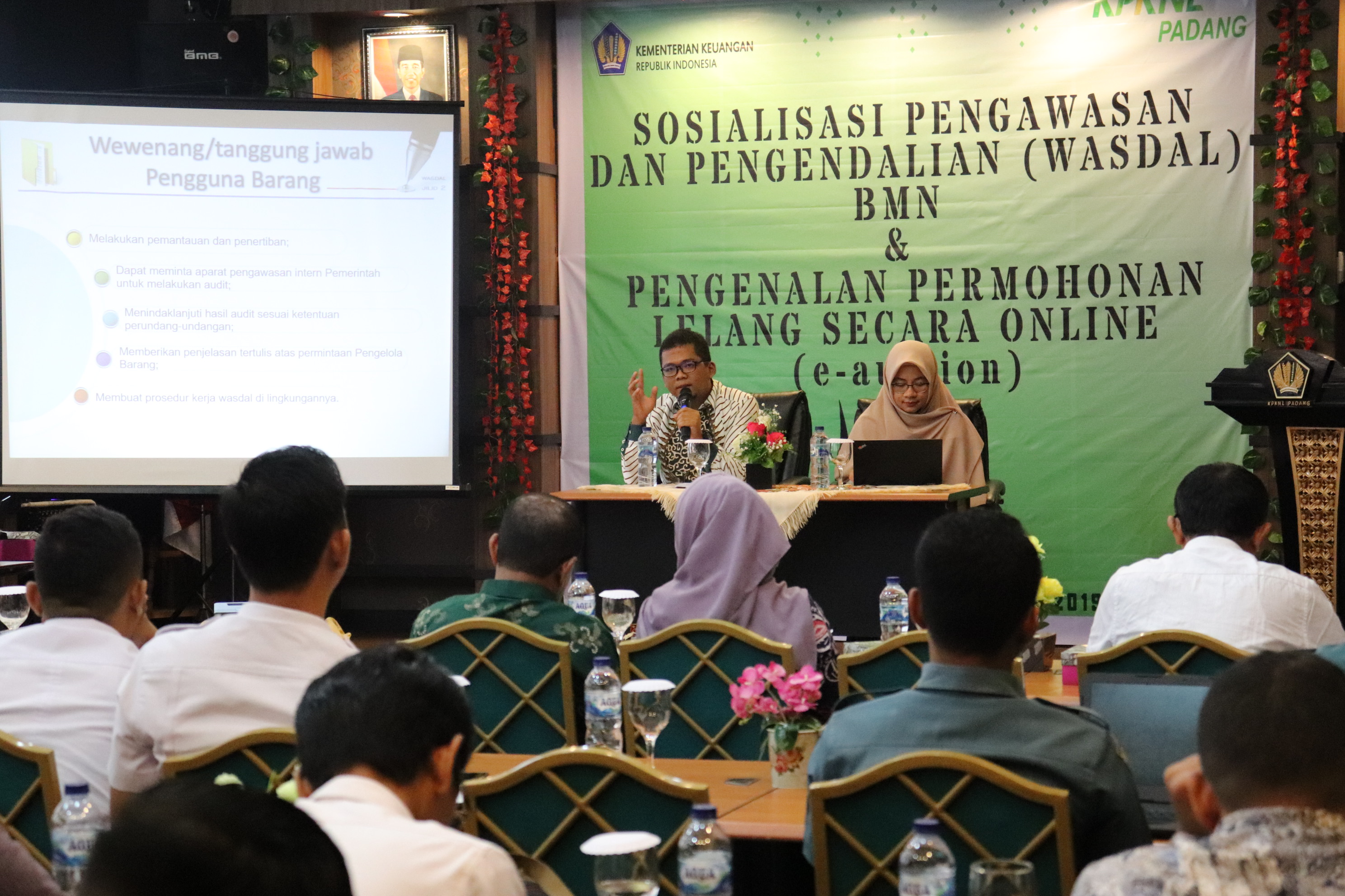 KPKNL Padang Gelar Sosialisasi Wasdal BMN dan Permohonan Lelang Online