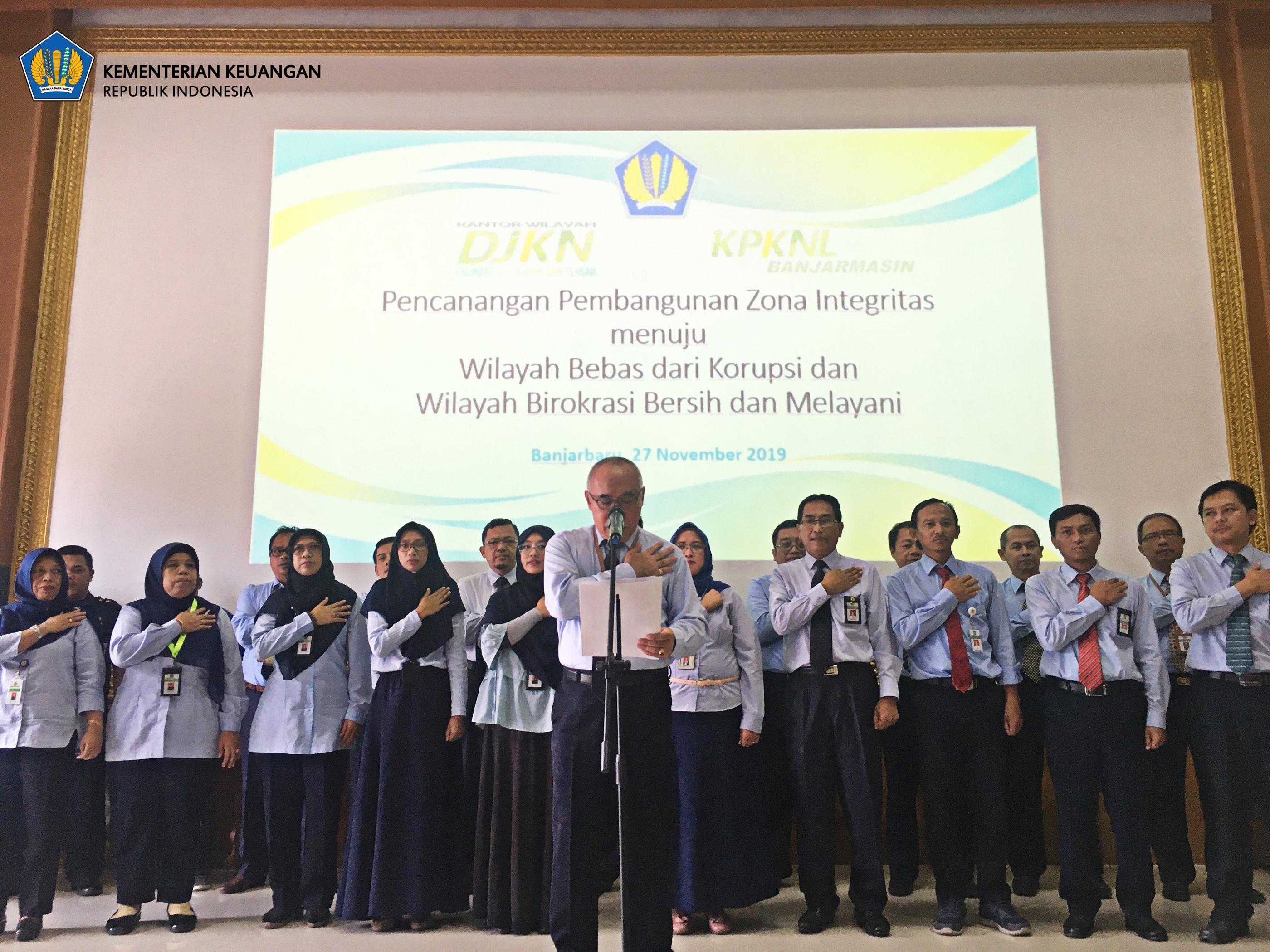 Pencanangan Zona Integritas Kanwil DJKN Kalimantan Selatan dan Tengah
