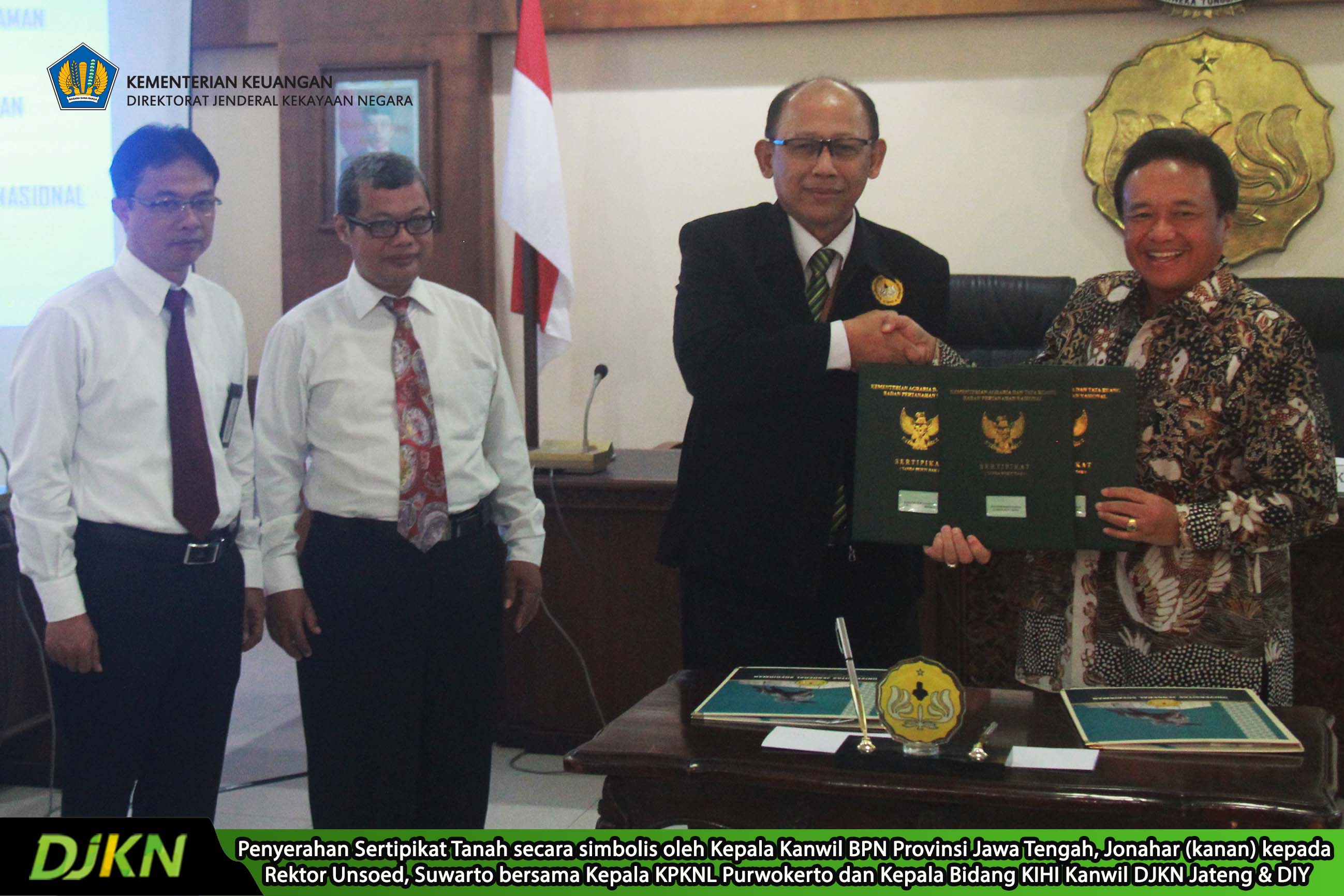 Penyerahan Sertipikat kepada Universitas Jenderal Soedirman, Momentum Awal Program Percepatan Sertifikasi BMN Berupa Tanah di Tahun 2020