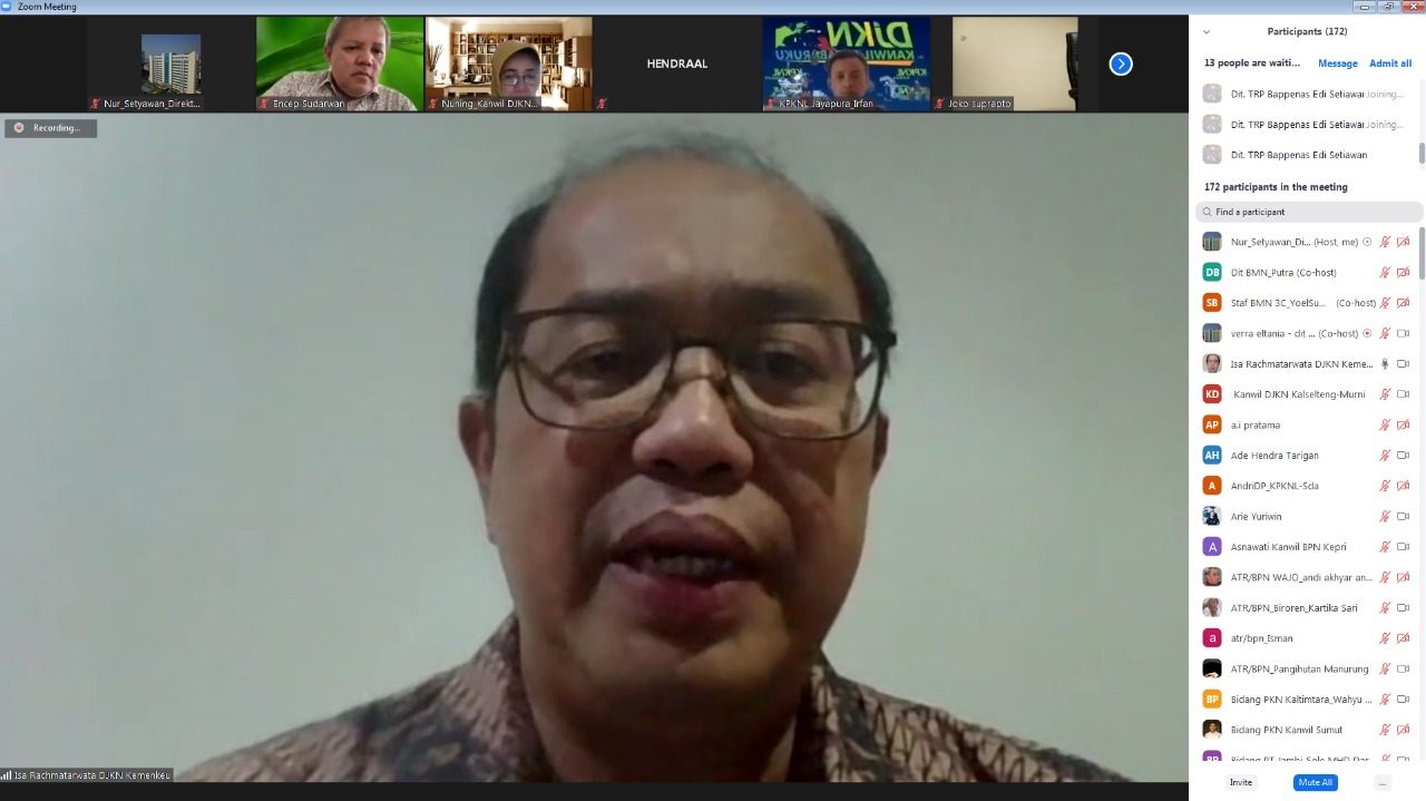 Bahas Refocusing Anggaran, DJKN dan Kementerian ATR/BPN Kejar Penyelesaian Target Sertipikasi BMN 2021 Pasca Covid-19