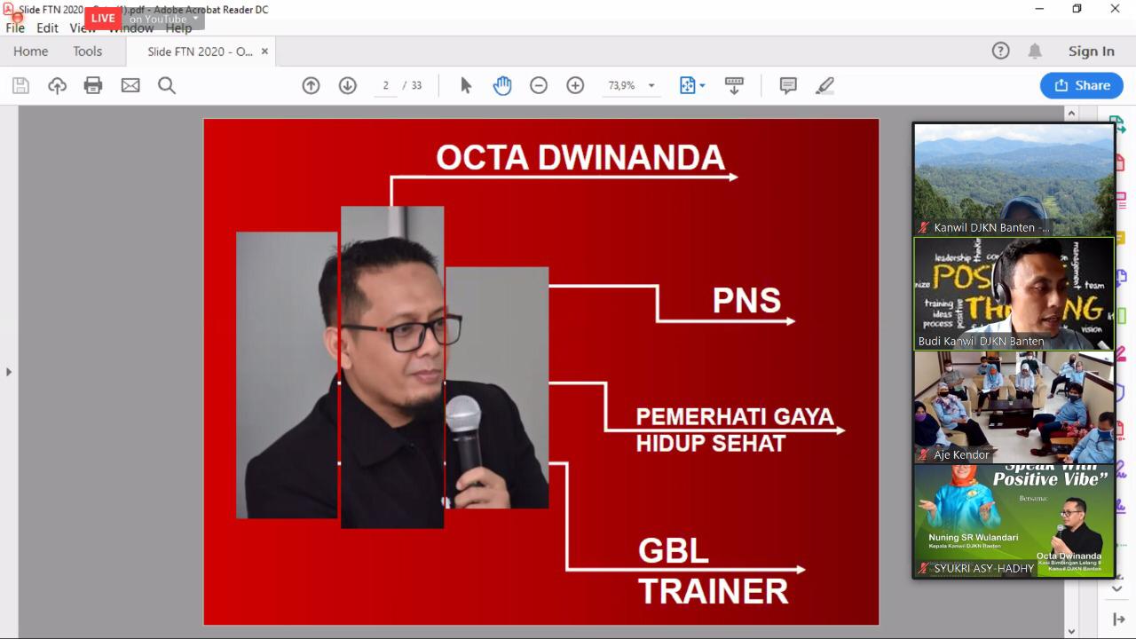 Kanwil DJKN Banten adakan Galang Selamat Pagi  dengan tema "Speaking With Positive Vibe"