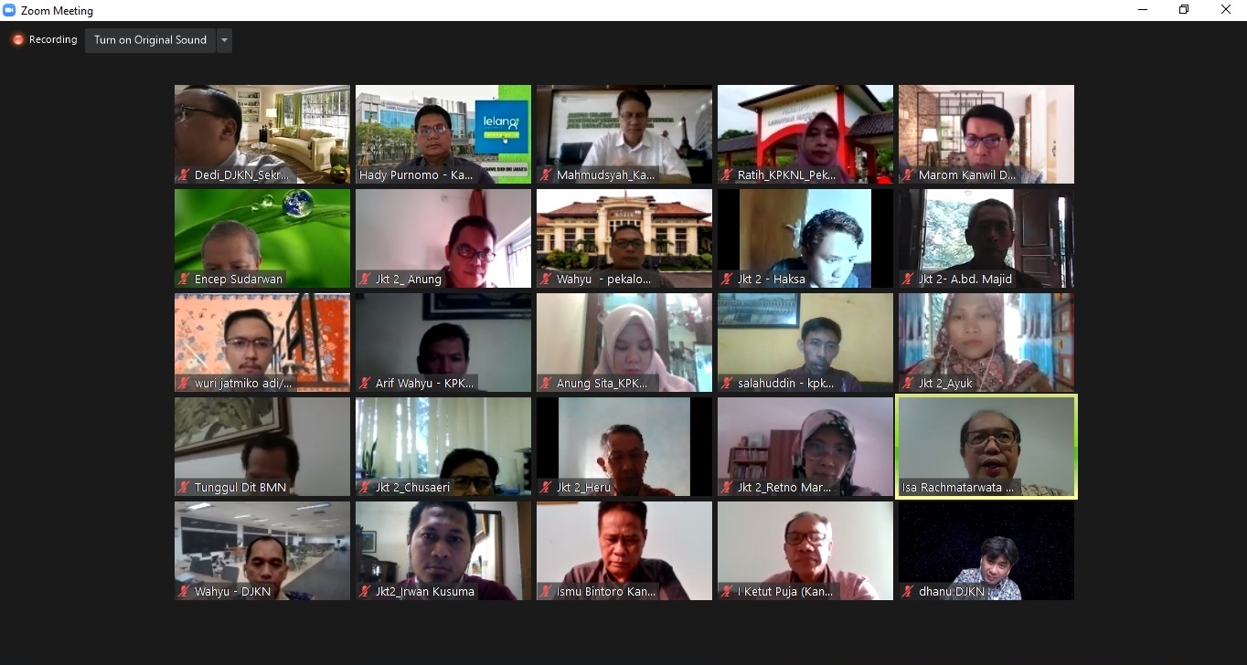 Dirjen KN Kunjungi KPKNL Pekalongan dan KPKNL Jakarta II Secara Daring