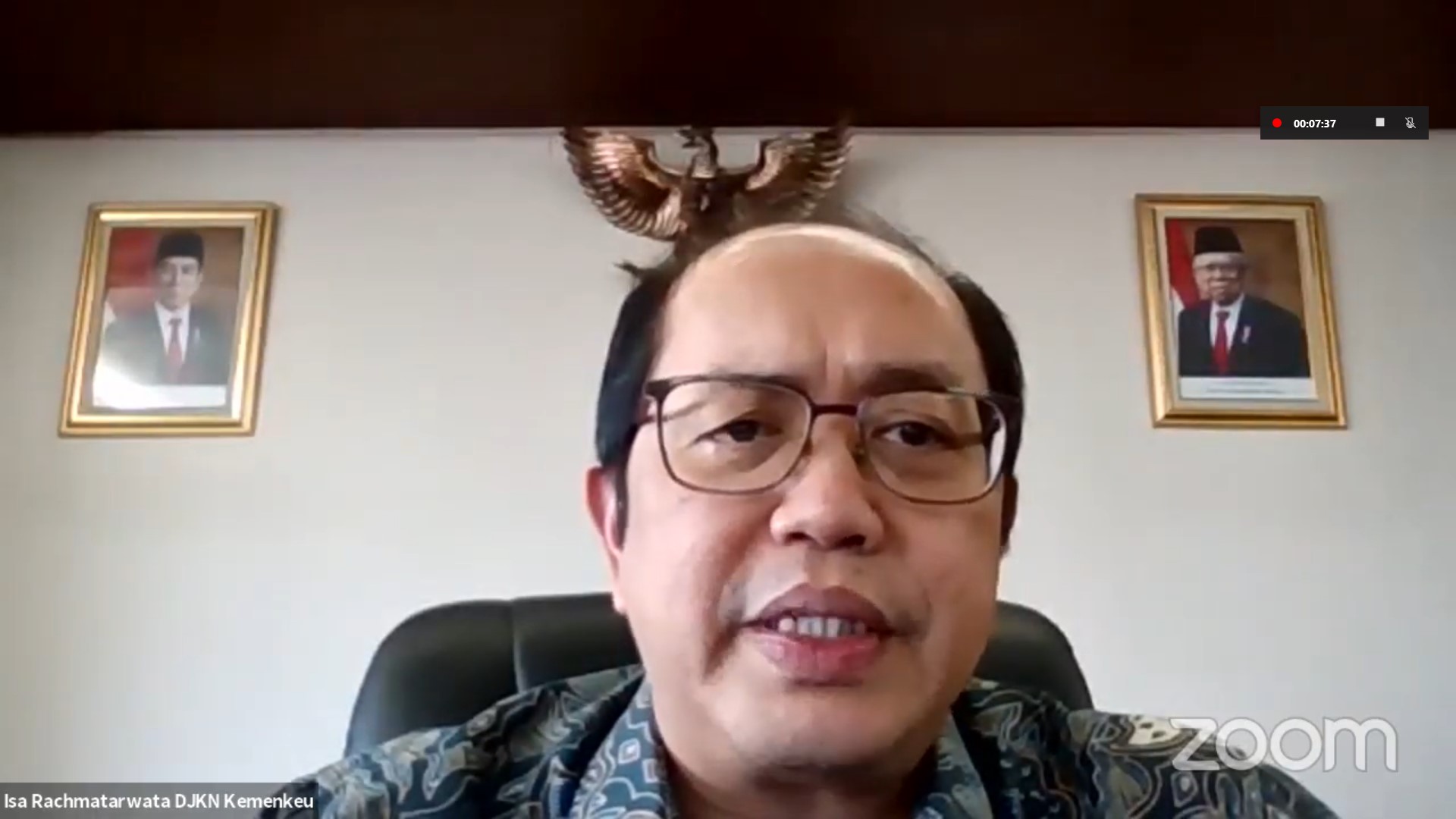Pegawai KPKNL Palangka Raya Ikuti Webinar Pencegahan KKN Di Era Tatanan Normal Baru