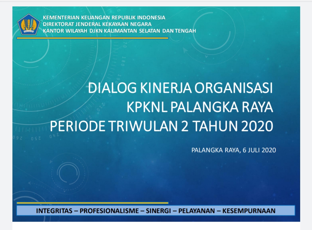KPKNL Palangka Raya Laksanakan DKO TriwuIan II Tahun 2020