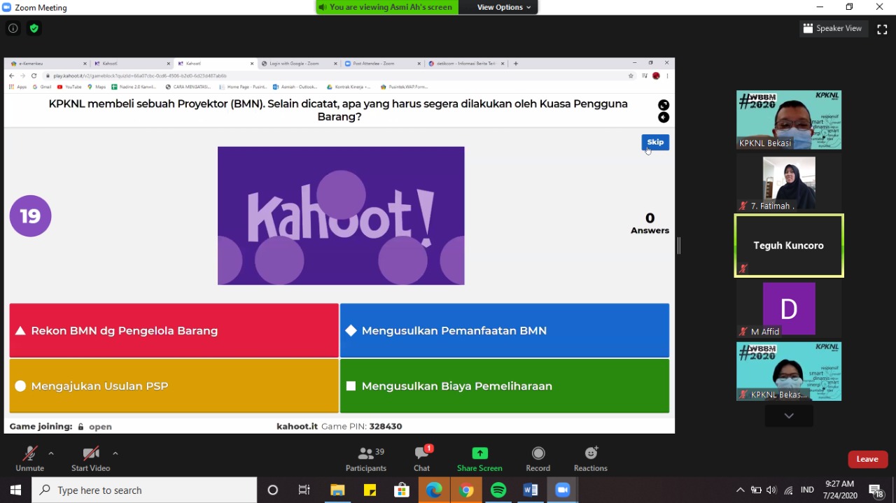 Seru-Seruan dengan Uji Kompetensi Pegawai di Acara GSP Kahoot Series