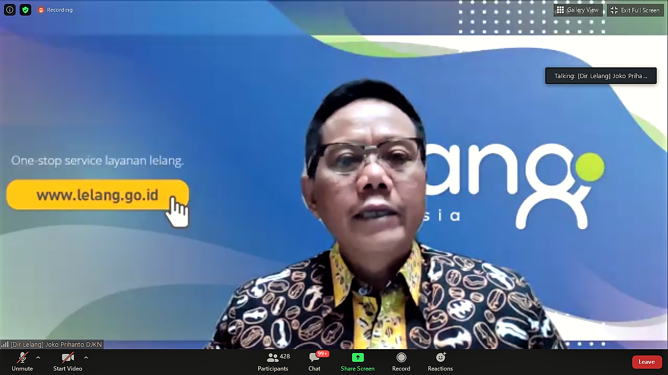 Direktur Lelang: Masa Pandemi Tuntut Inovasi Strategi dan Kerja Keras untuk Hasil Lelang yang Optimal