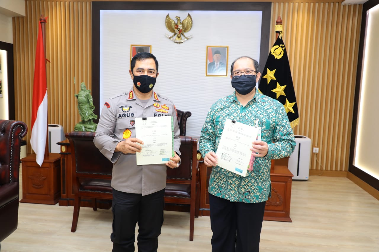 Dirjen KN & Kabaharkam Polri Tandatangani Perjanjian Kerja Sama Pertukaran Data, Informasi dan Bantuan Pengamanan
