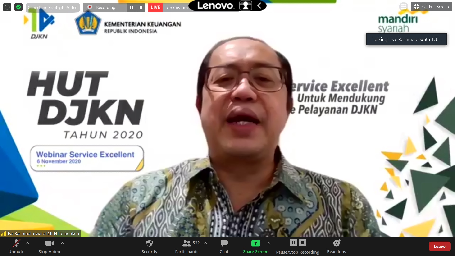 Dirjen KN: Service Excellence adalah the Art of Creating Value for Others