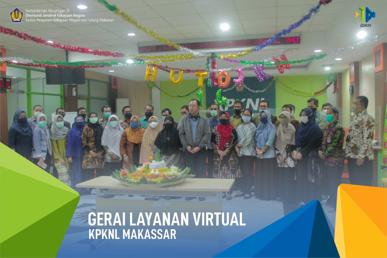 Meriahkan HUT DJKN Ke-14 KPKNL Makassar Gelar Layanan Virtual