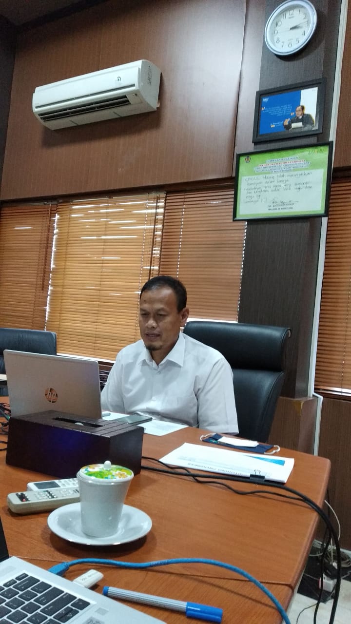 Rapat koordinasi virtual terkait pemenuhan kebutuhan tanah dan gedung kantor pemerintahan Satker BNN Kabupaten Lumajang