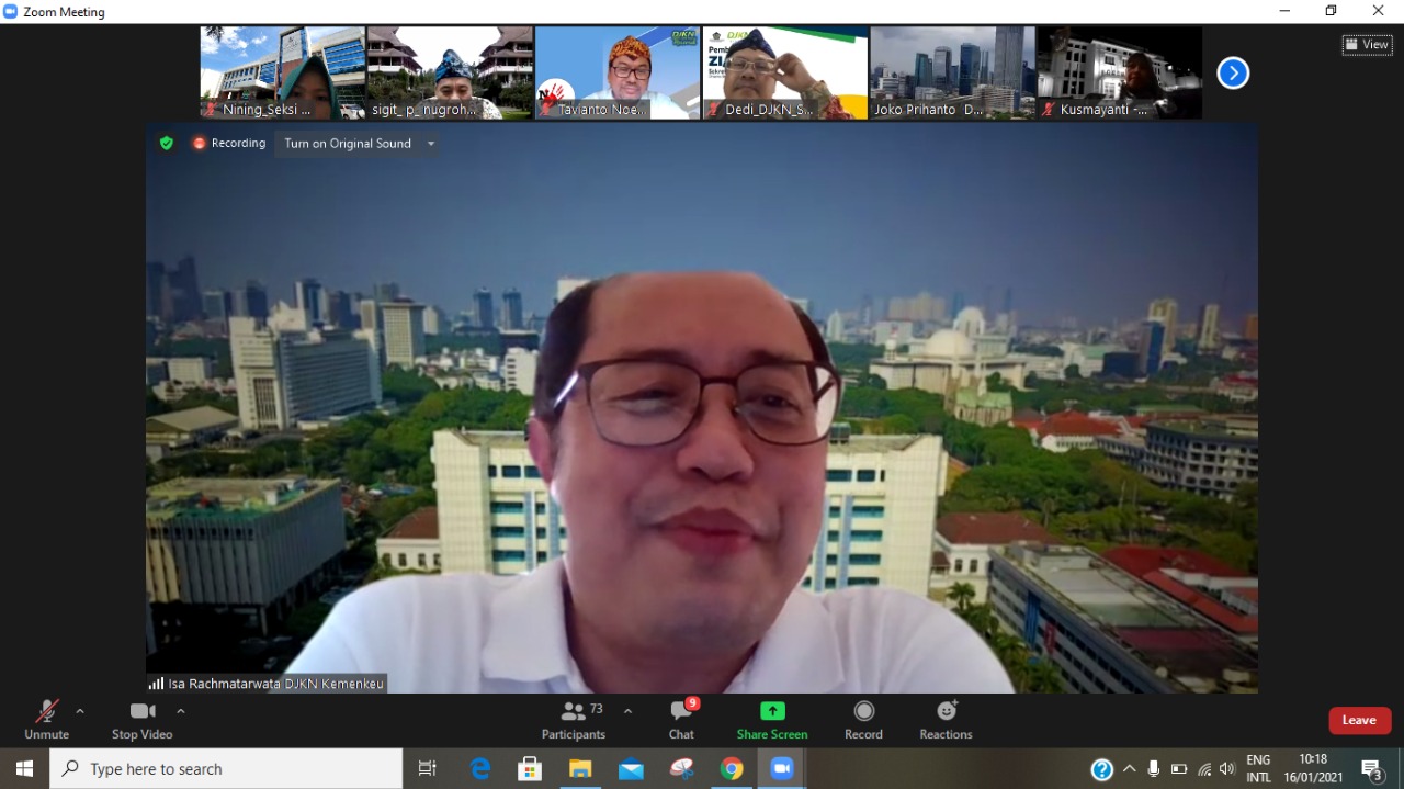 Kunjungan Virtual ke KPKNL Bandung, Dirjen KN: Orang yang Paling Kuat adalah yang Paling Mampu Menyesuaikan Diri dengan Perubahan