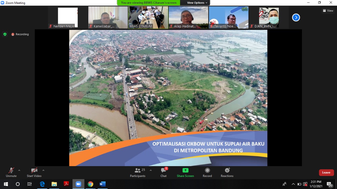 OPTIMALKAN KINERJA ASET, KANWIL DJKN JABAR BERKOLABORASI DENGAN BBWS CITARUM KELOLA  OXBOW  SEPUTARAN SUNGAI CITARIK