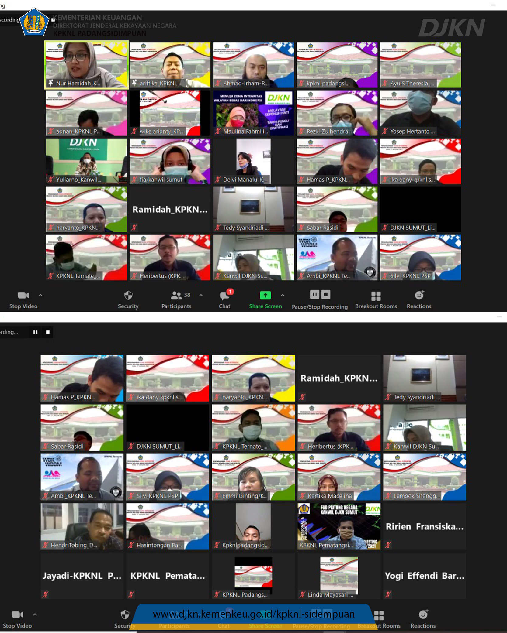 Knowledge Sharing Pembangunan Zona Integritas (ZI) Menuju Wilayah Bebas Korupsi (WBK) KPKNL Padangsidimpuan Bersama KPKNL Ternate