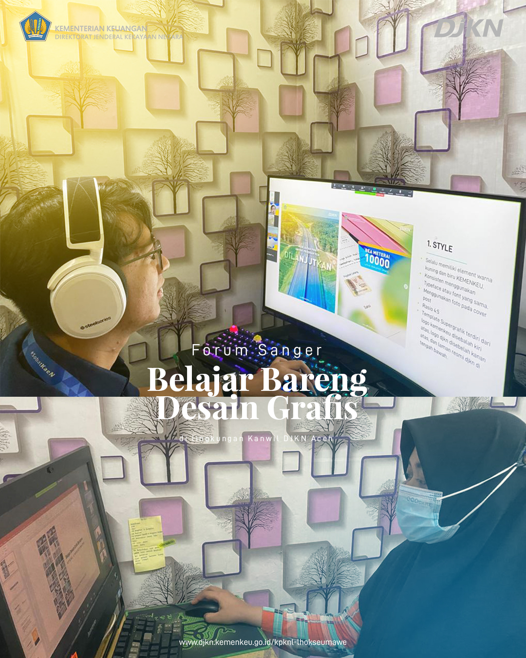 Forum Sanger: Belajar Desain Grafis Bareng KPKNL Lhokseumawe