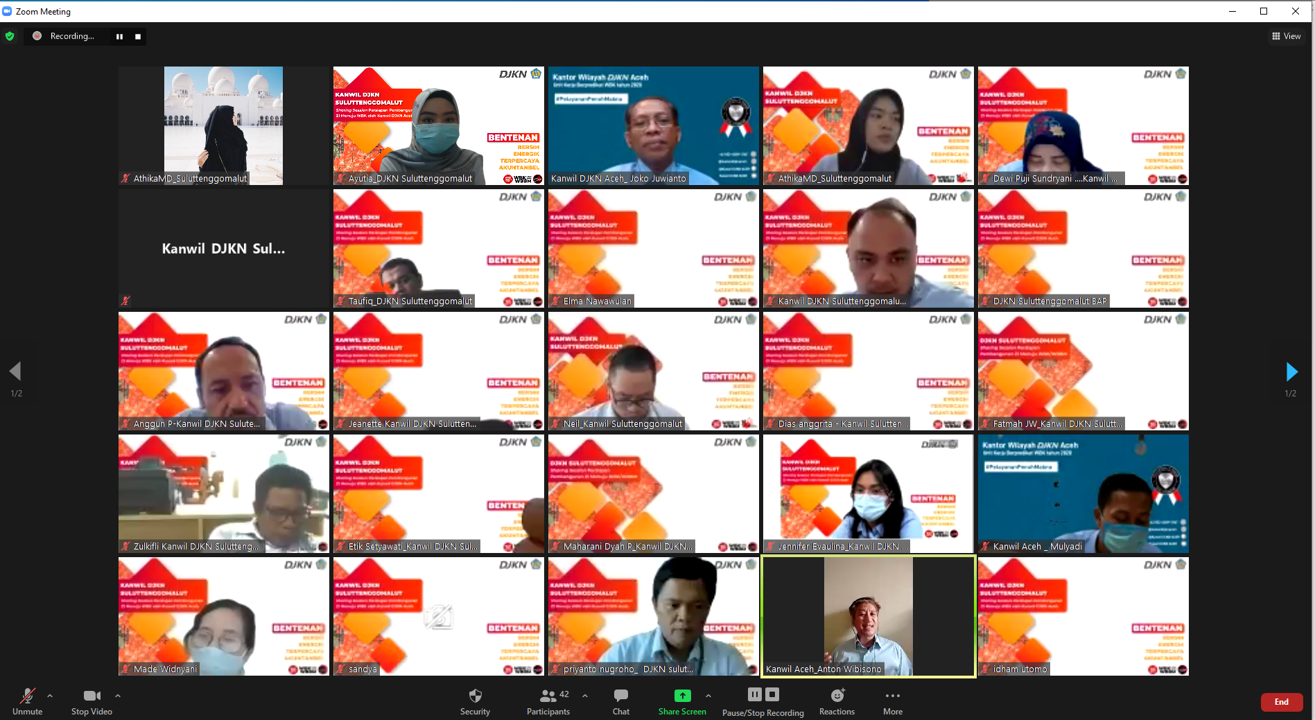 Sharing Session Persiapan Pembangunan ZI Menuju WBK bersama Kanwil DJKN Aceh: Kalau Mau Pasti Bisa