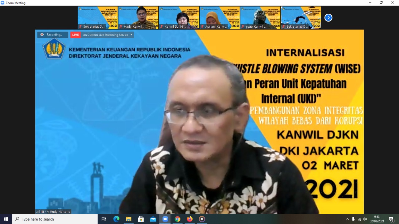 Internalisasi &ldquo;Whistle Blowing System (WISE) dan Peran Unit Kepatuhan Internal (UKI)&rdquo;