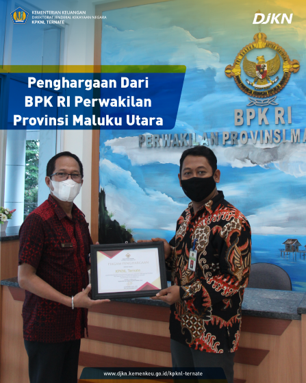 KPKNL Ternate Terima Penghargaan dari BPK RI Perwakilan Provinsi Maluku Utara