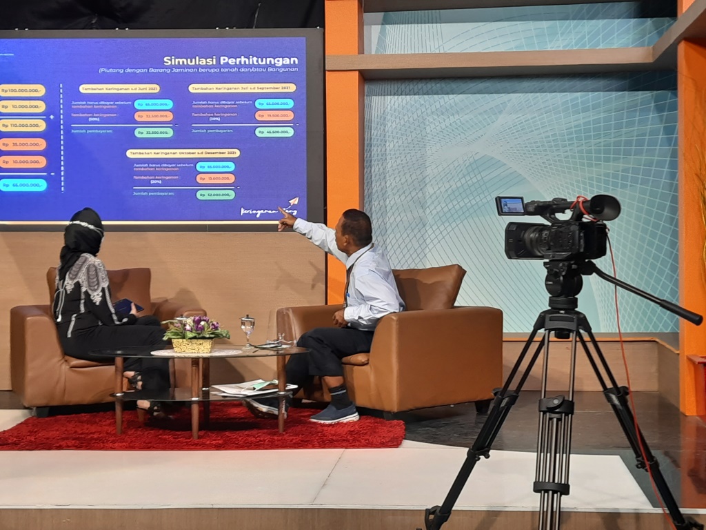 Sinergi Kantor Pusat, Kanwil DJKN Lamkulu, dan KPKNL Metro, Paparkan Program Keringanan Utang di TVRI Lampung