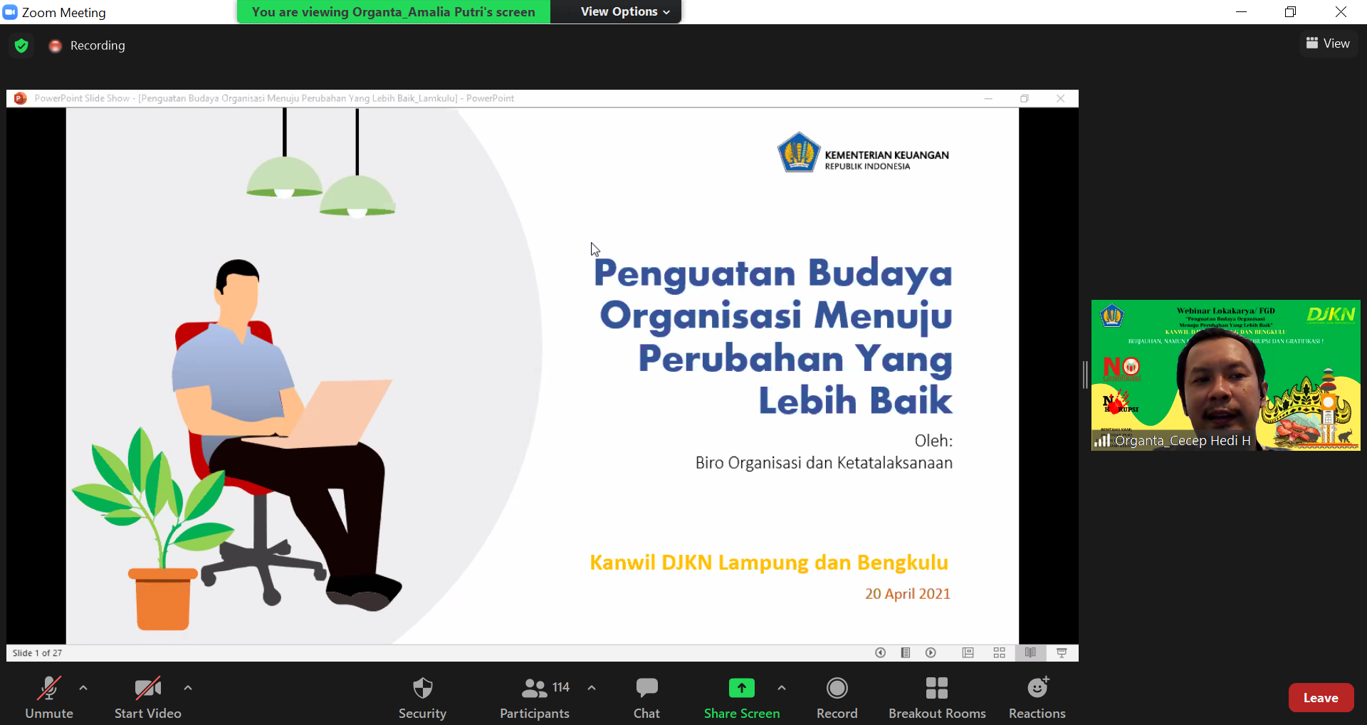 IHT: Penguatan Budaya Organisasi Menuju Perubahan Yang Lebih Baik