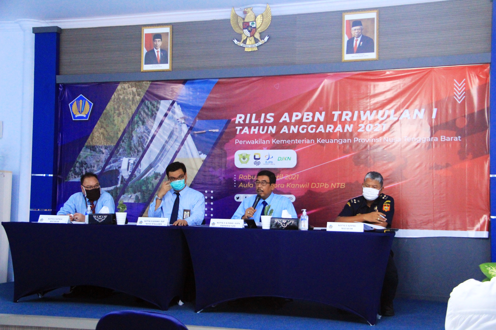 Informasikan Pengelolaan APBN, Perwakilan Kemenkeu Provinsi NTB Selenggarakan Press Conference Kinerja APBN Triwulan I