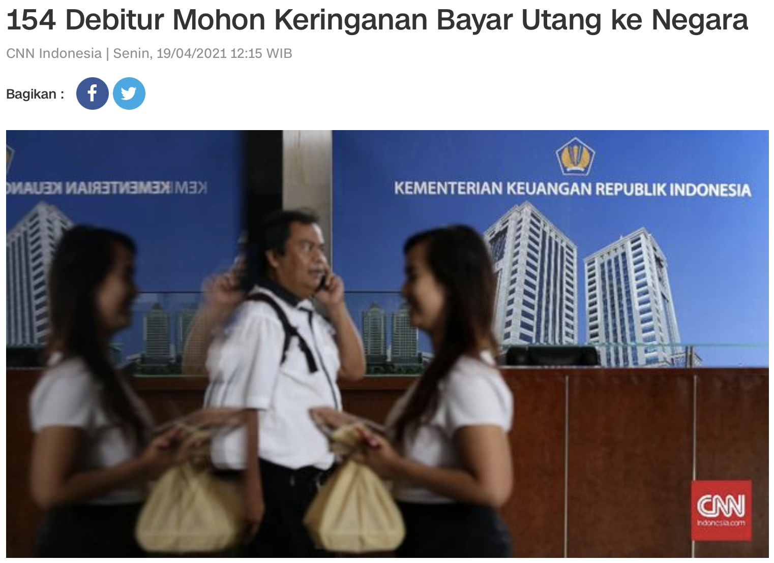 154 Debitur Mohon Keringanan Bayar Utang ke Negara