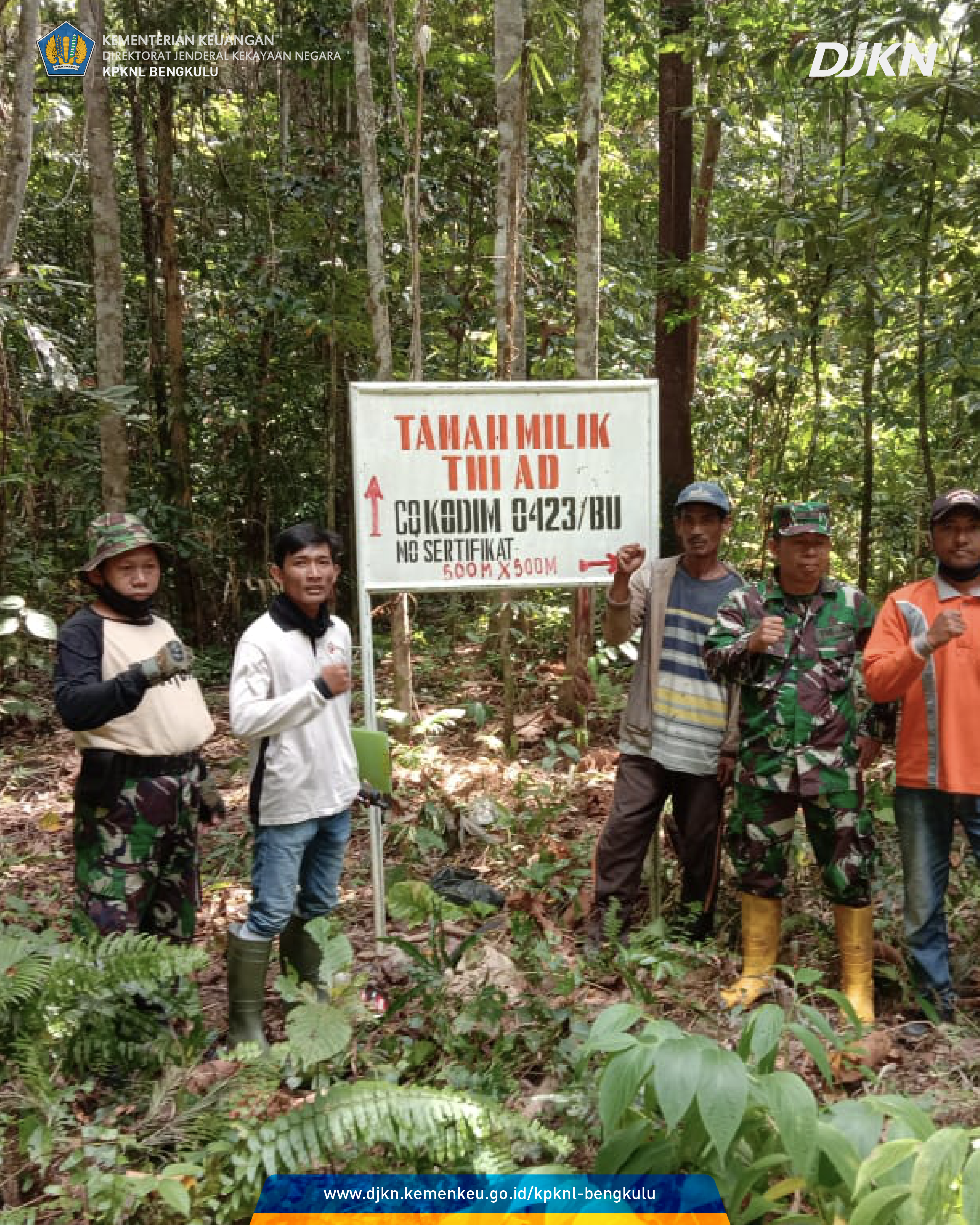Dukungan KPKNL Bengkulu dalam Program Pensertipikatan BMN Berupa Tanah Tahun 2021