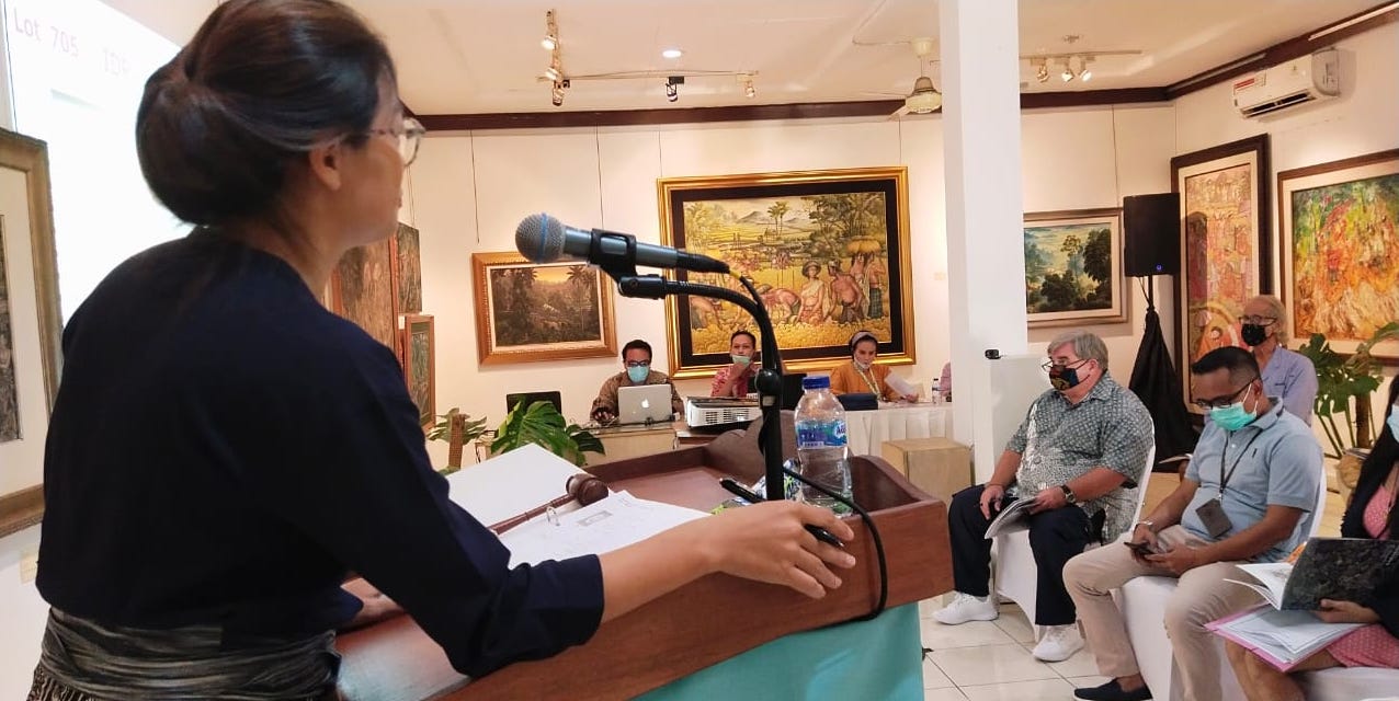 Lelang Lukisan melalui LIve Auction, Laku Melambung diatas Harga Limit