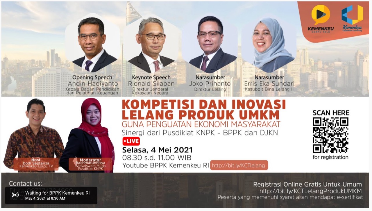 DJKN Dukung Digitalisasi Proses Bisnis UMKM Melalui Lelang.go.id