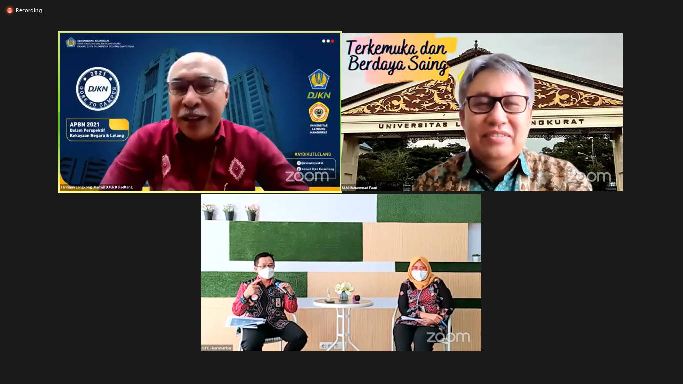 DJKN Goes To Universitas Lambung Mangkurat: APBN 2021 dalam Perspektif Kekayaan Negara dan Lelang
