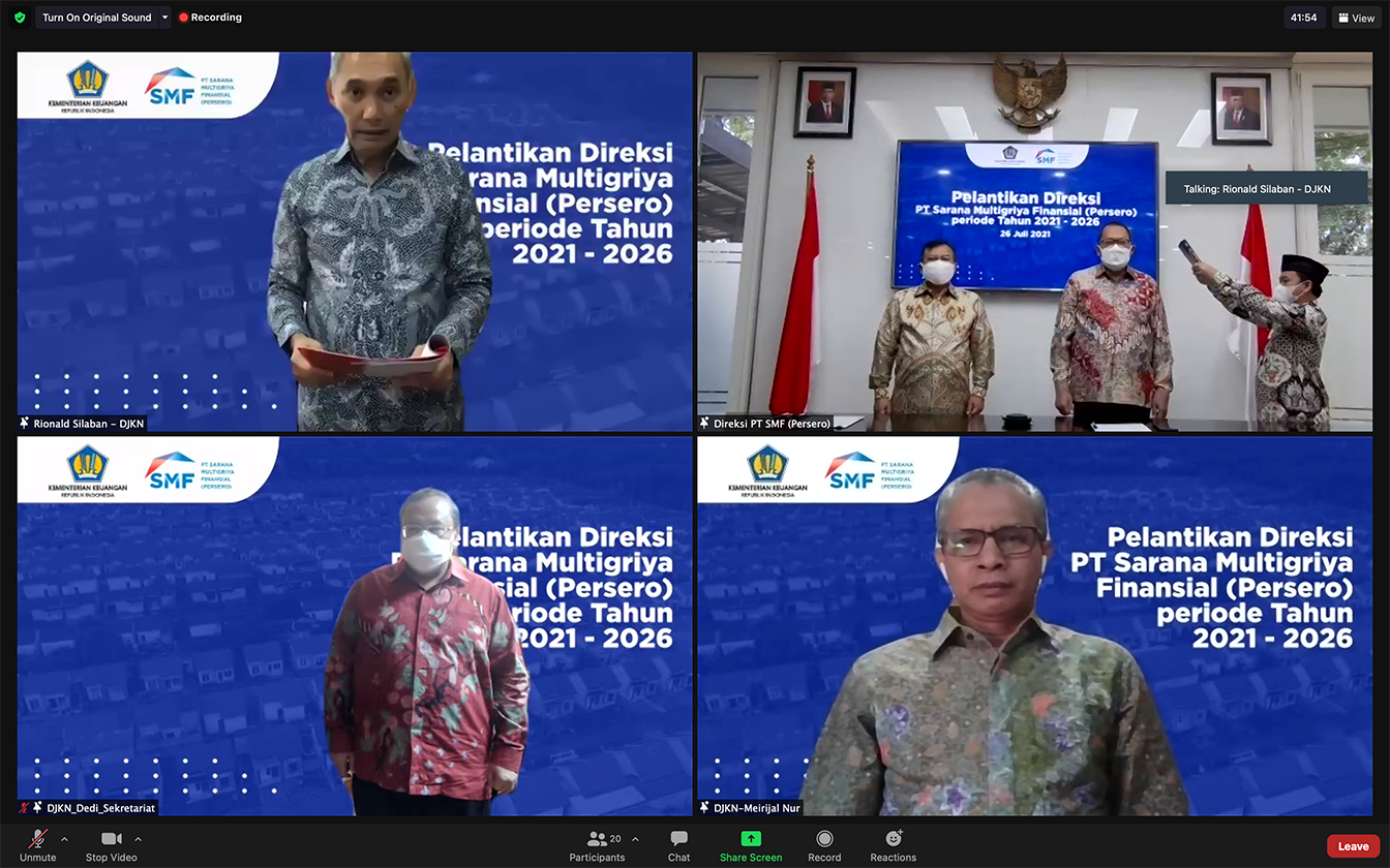 Kinerja Moncer, Dirjen KN Lantik Kembali Direksi PT SMF