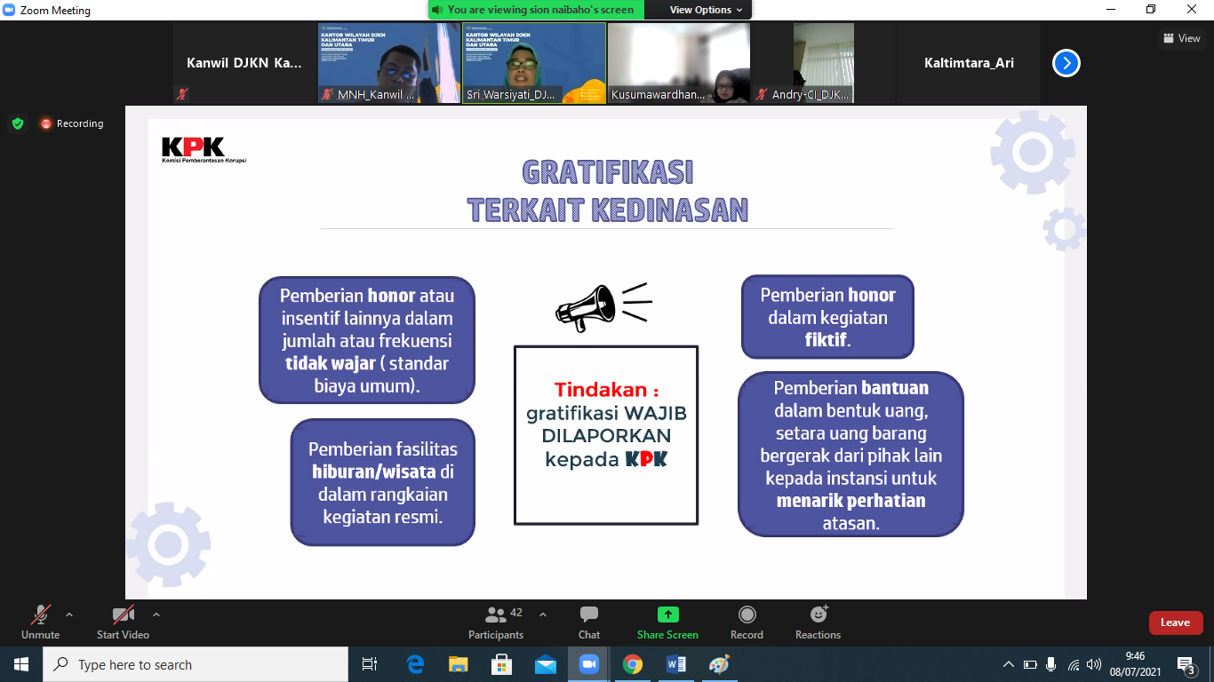 Tanamkan bahwa Integritas Hal yang Utama, melalui Kegiatan Internalisasi Anti Korupsi