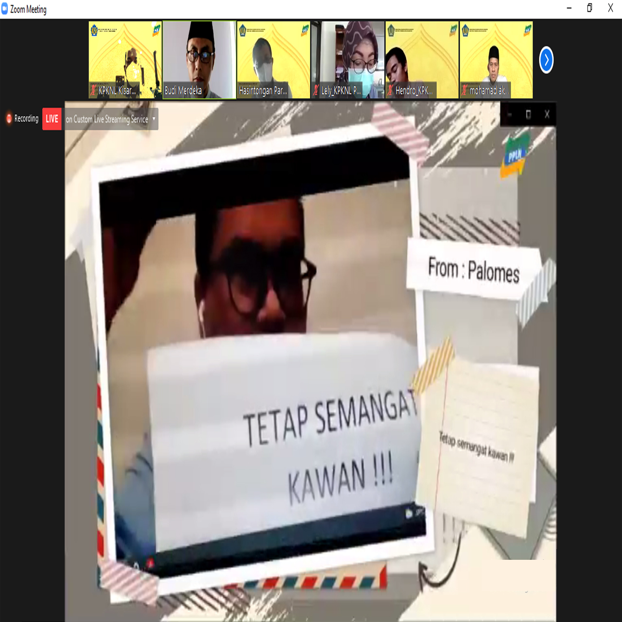 Hadapi Pandemi Covid-19, PPLN Gelar Doa bersama Secara Daring 