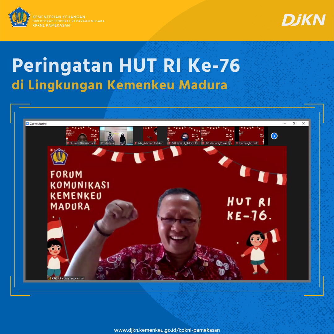 Peringatan HUT RI Ke-76 di Lingkungan Kemenkeu Madura
