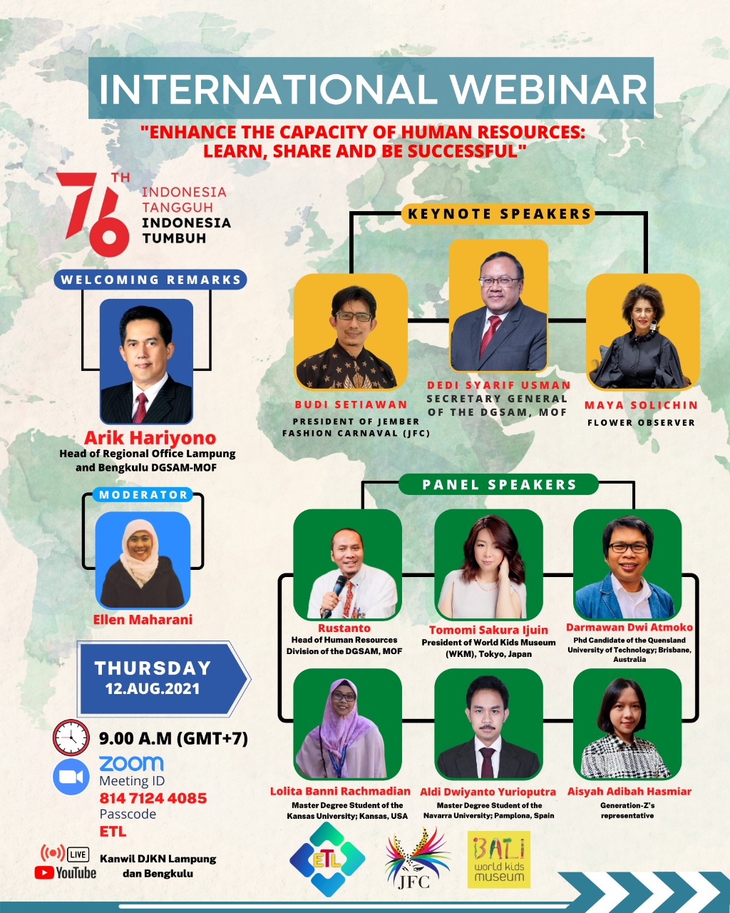 International Webinar "Enhance The Capacity of Human Resources: Learn, Share and Be Successful"
