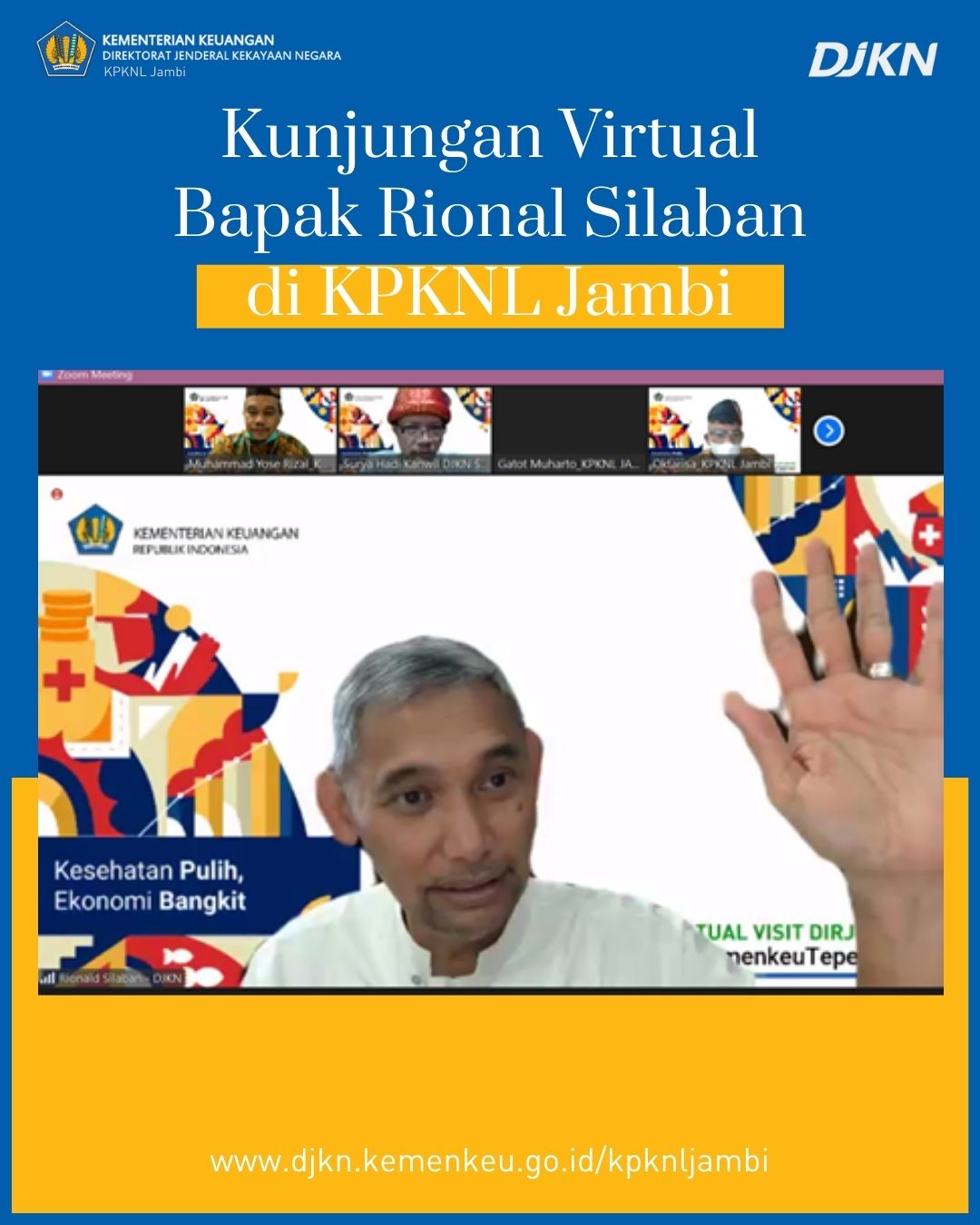 Kunjungi KPKNL Jambi, Dirjen KN Apresiasi Capaian Sertipikasi BMN